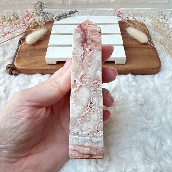 Beautiful Crazy Lace Agate Tower Obelisk - Picture 6 of 8